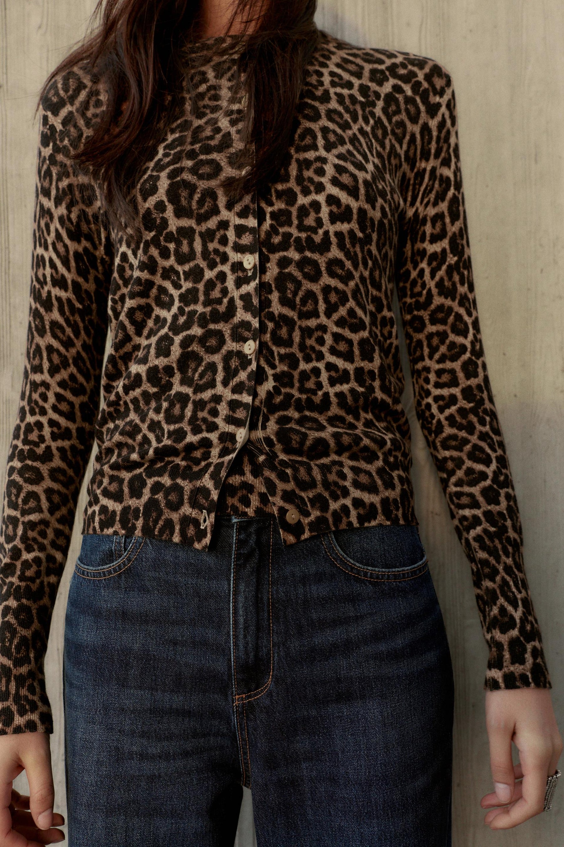 ANIMAL PRINT CARDIGAN - Image 3