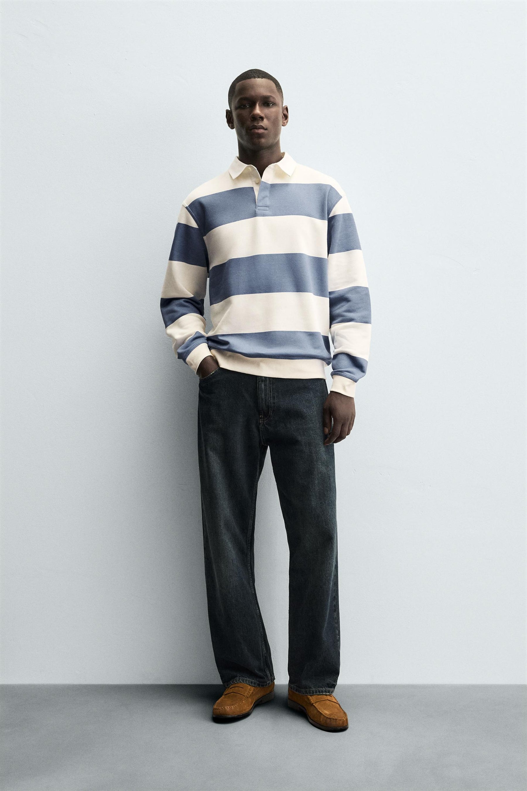 Polohemd mit Kontrastkragen 