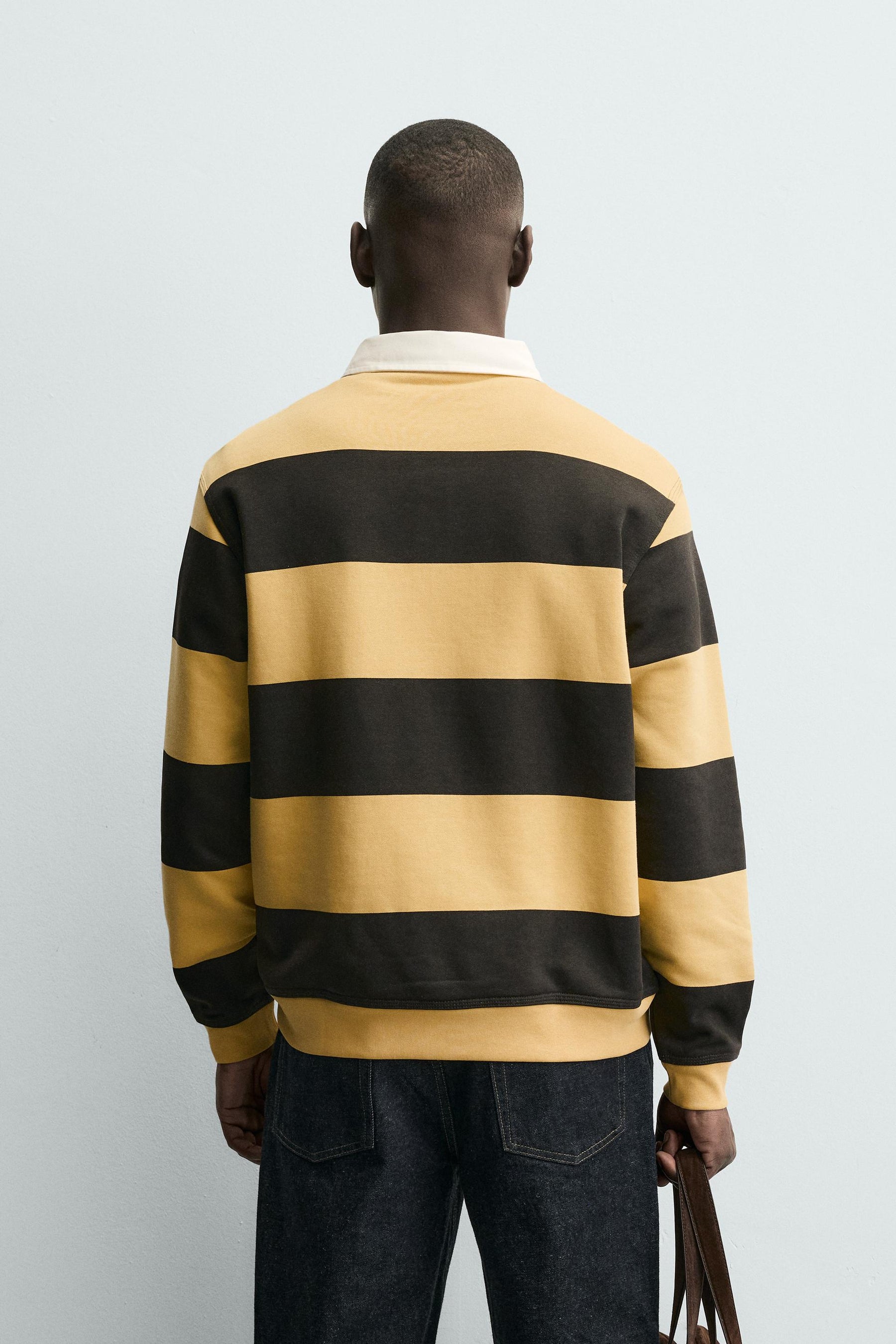 CONTRAST COLLAR POLO SWEATSHIRT - Image 3