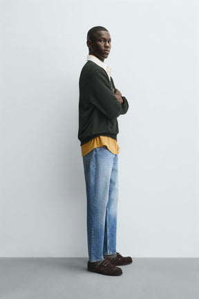 SWEATSHIRT WITH CONTRAST POLO COLLAR - Image 4