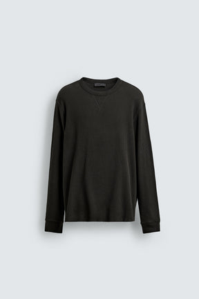 WAFFLE-KNIT TEXTURE T-SHIRT - Image 7