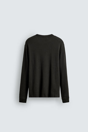 WAFFLE-KNIT TEXTURE T-SHIRT - Image 8