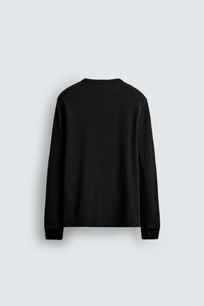 WAFFLE-KNIT TEXTURE T-SHIRT - Image 7