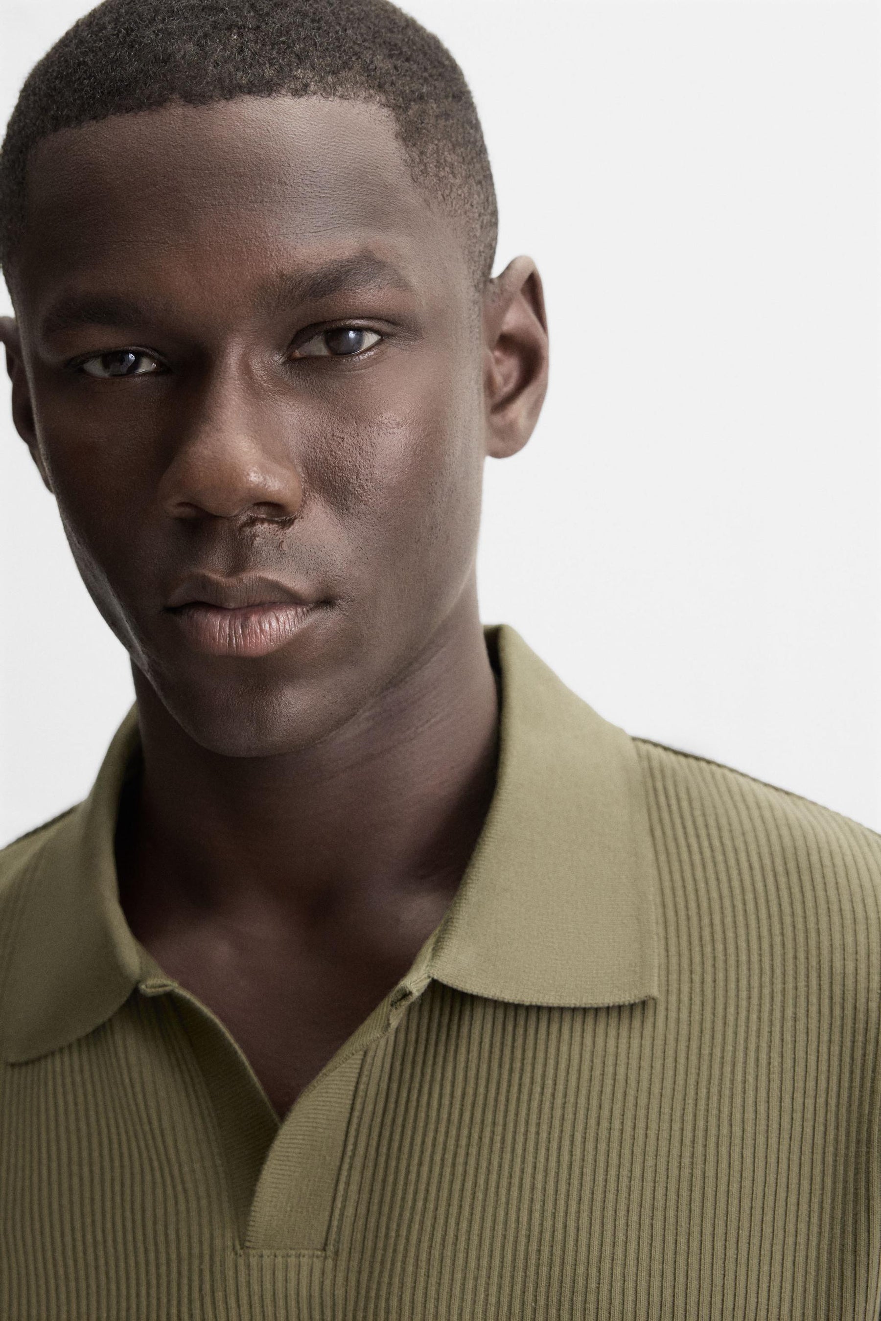 VERTICAL TEXTURED POLO SHIRT - Image 5