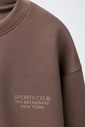 SWEATSHIRT WITH SLOGAN AND MODAL - Image 3