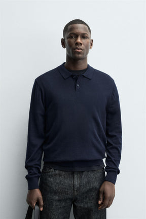 WOOL KNIT POLO SHIRT - Image 2