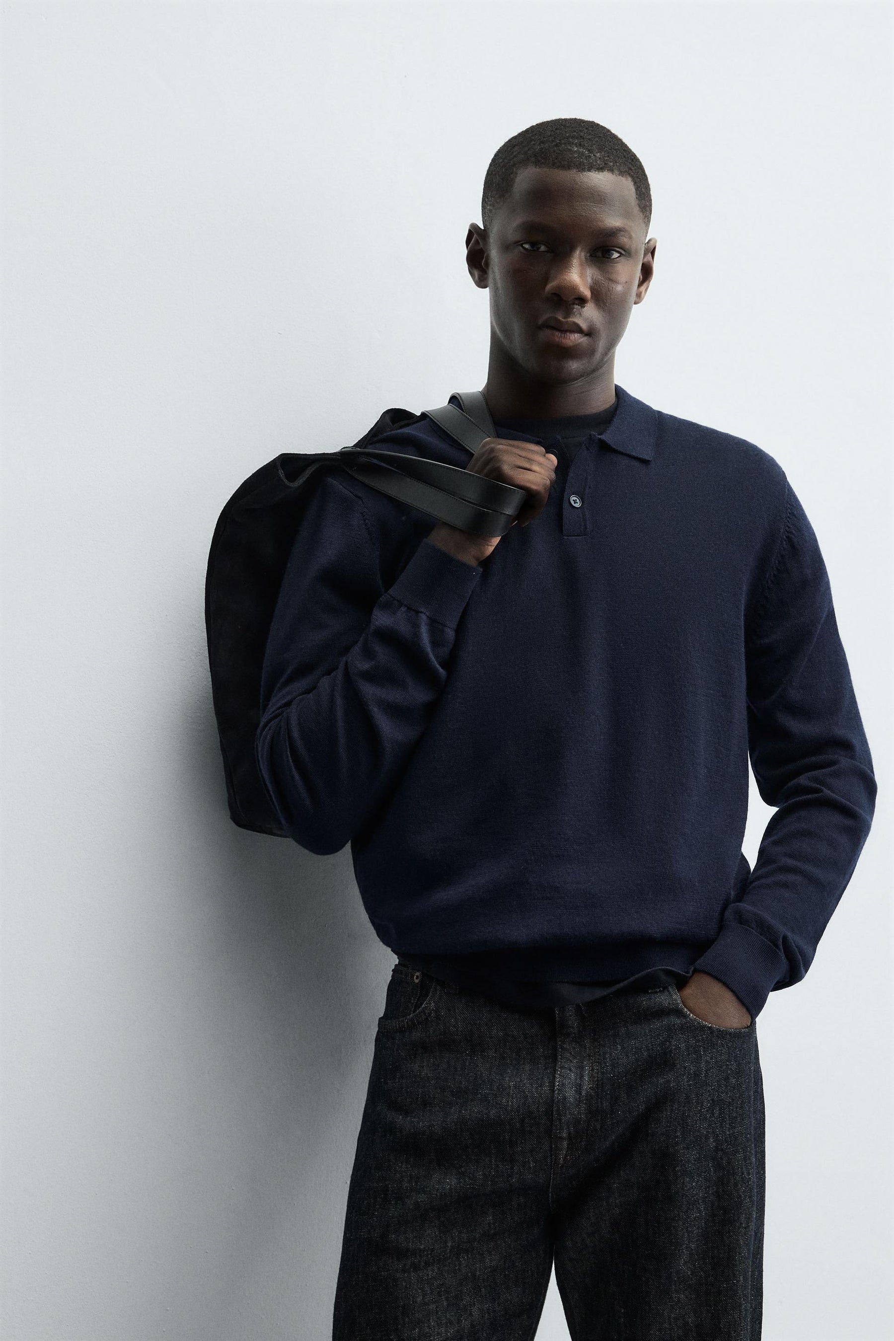 WOOL KNIT POLO SHIRT - Image 6