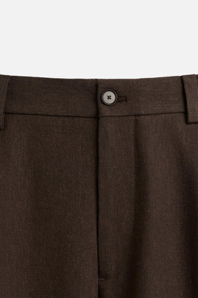 TEXTURED BERMUDA SHORTS WITH PLEATS - Image 8