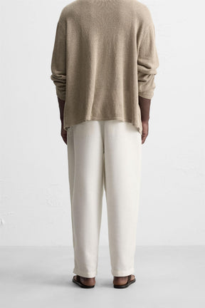 RELAXED FIT PLEATED TROUSERS - Image 3