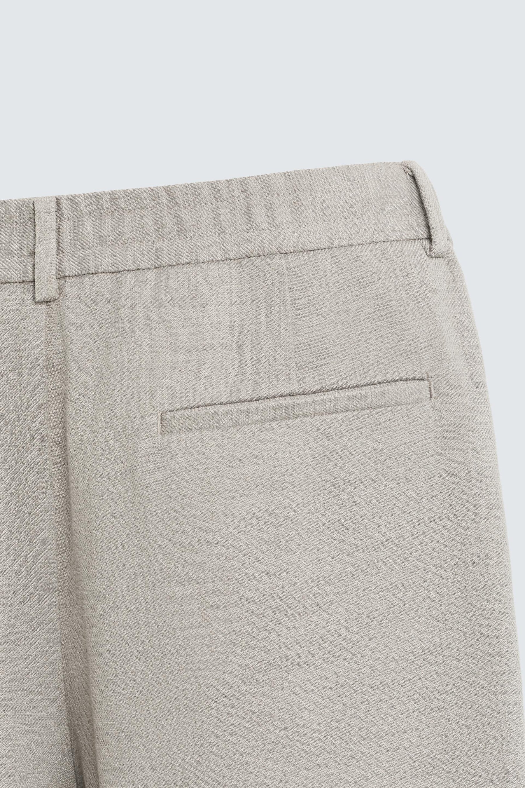 TEXTURED REGULAR FIT TROUSERS - Image 10