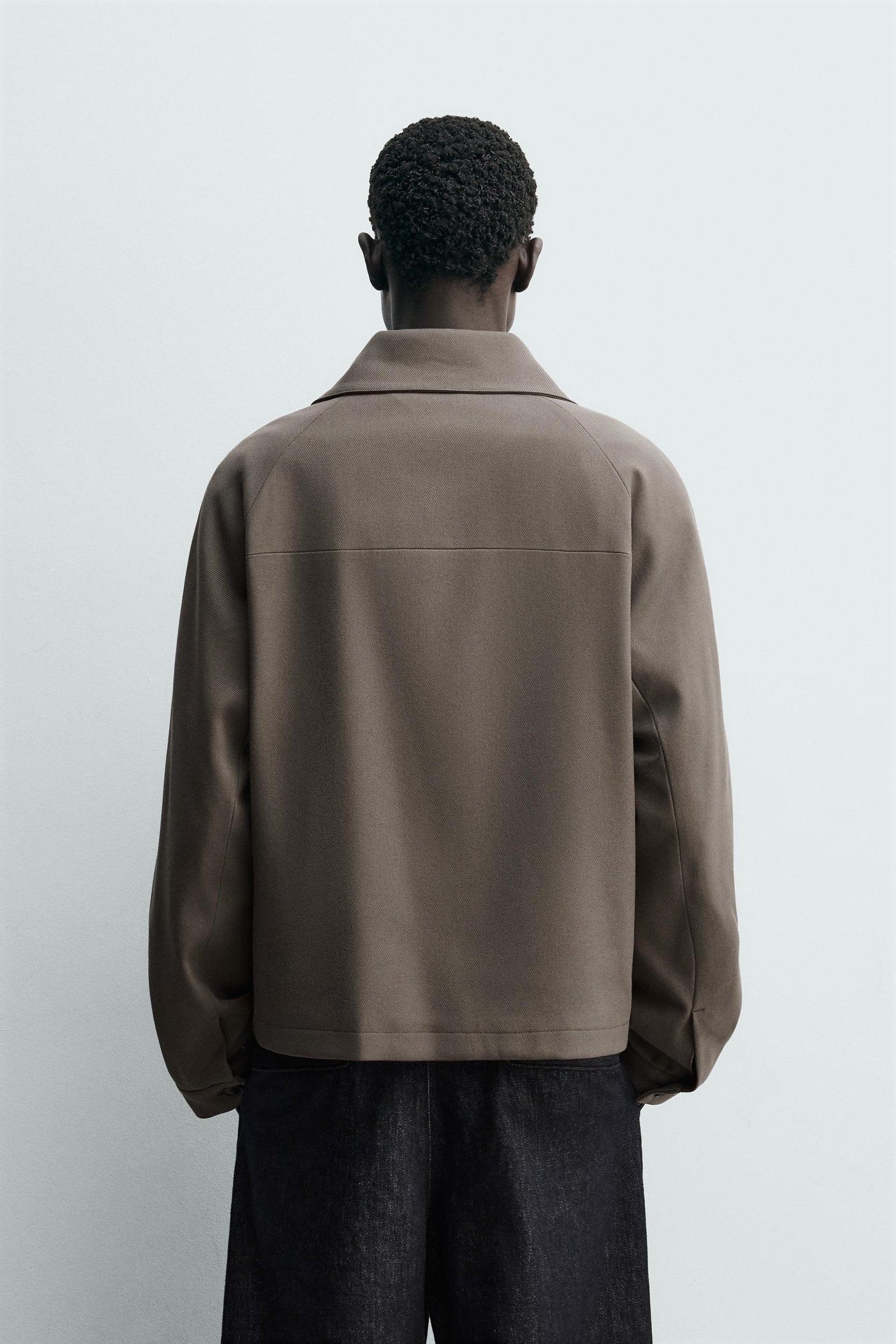 Textured Twill Overshirt