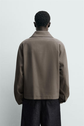 Textured Twill Overshirt