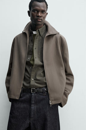 Textured Twill Overshirt