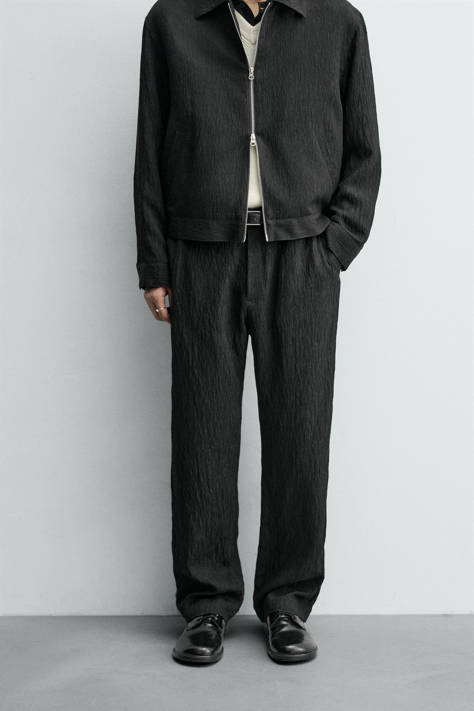 REGULAR FIT TROUSERS WITH IRREGULAR TEXTURE - Image 2