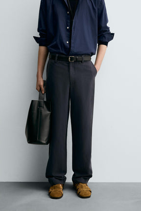 STRAIGHT-LEG FLOWING TROUSERS - Image 2