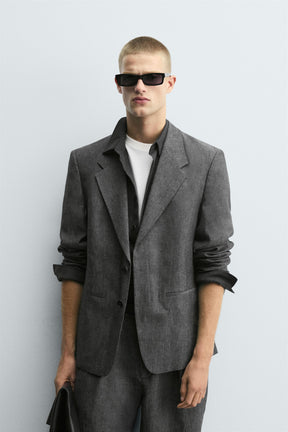 100% LINEN SUIT BLAZER - Image 2