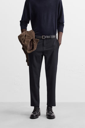 COMFORT TEXTURED CHINO TROUSERS - Image 2