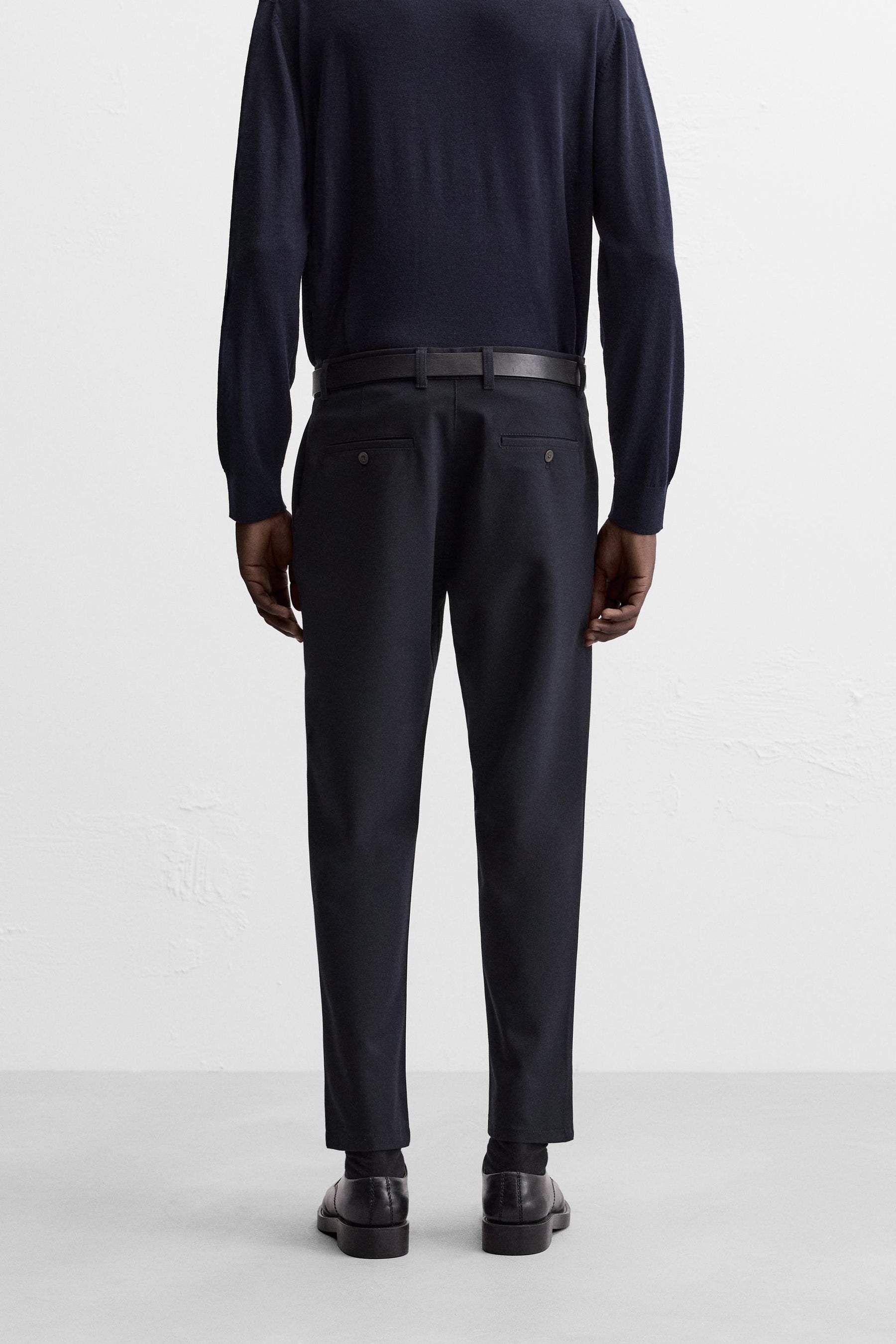 COMFORT TEXTURED CHINO TROUSERS - Image 3