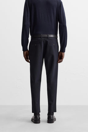 COMFORT TEXTURED CHINO TROUSERS - Image 3