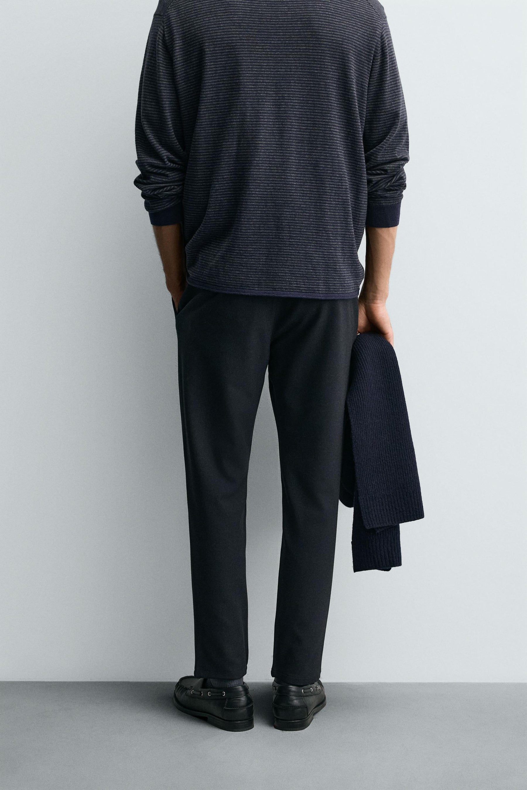 COMFORT TEXTURED CHINO TROUSERS - Image 3