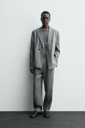 100% LINEN SUIT TROUSERS - Image 1