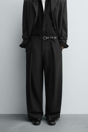 PINSTRIPE PLEATED TROUSERS - Image 2