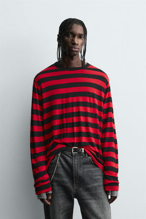 CONTRAST STRIPED T-SHIRT - Image 2