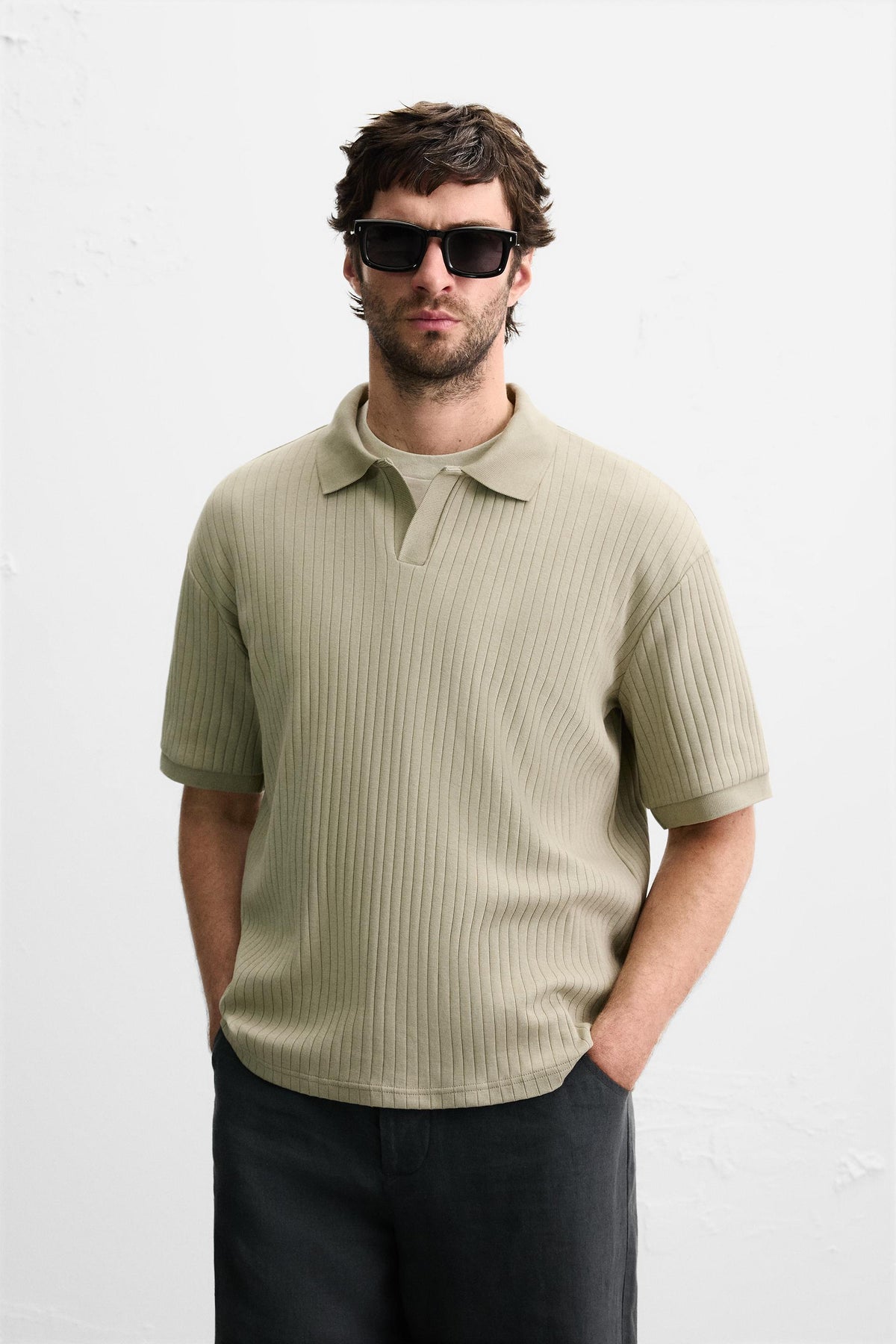 RIB POLO SHIRT - Image 2