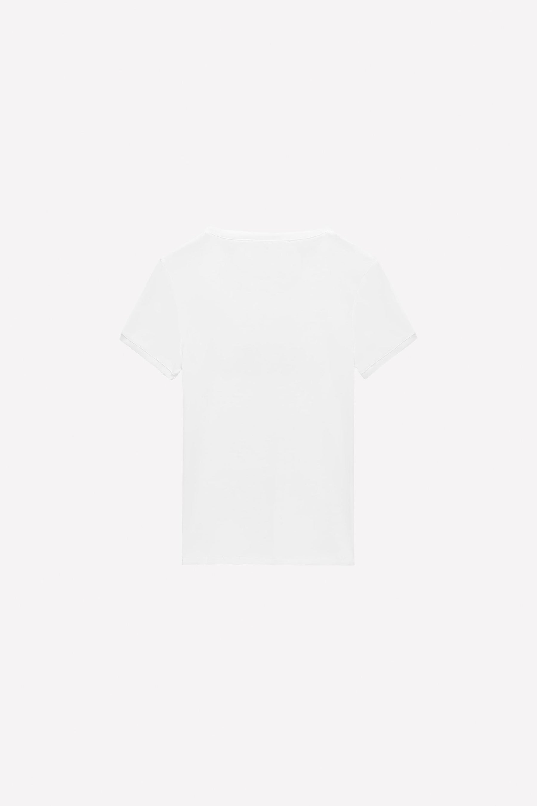 Glänzendes Text-T-Shirt