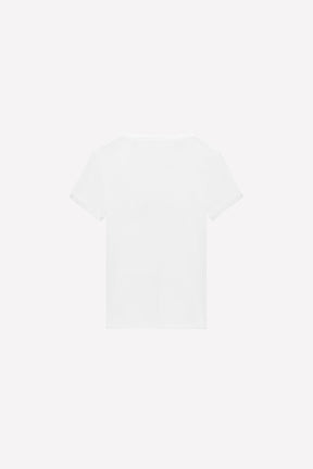 Glänzendes Text-T-Shirt