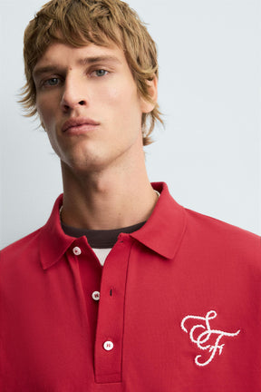 EMBROIDERED TEXT POLO SHIRT - Image 6