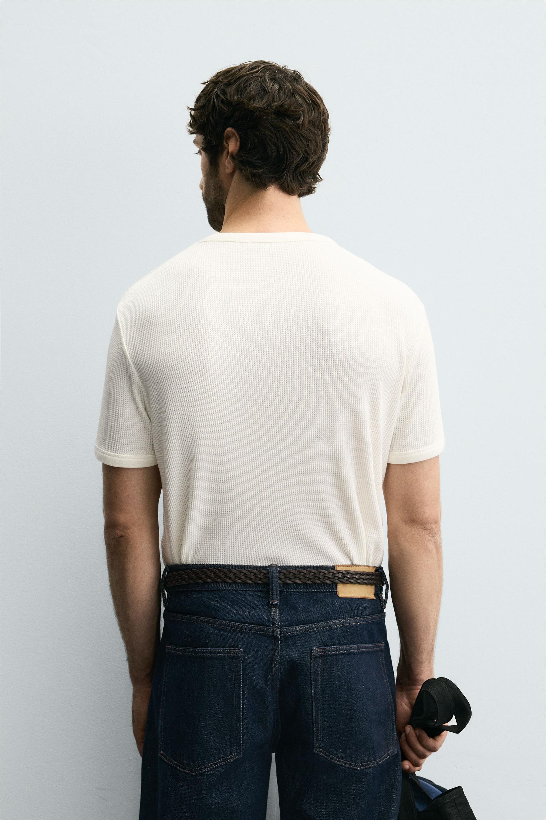 WAFFLE-KNIT TEXTURED T-SHIRT - Image 3