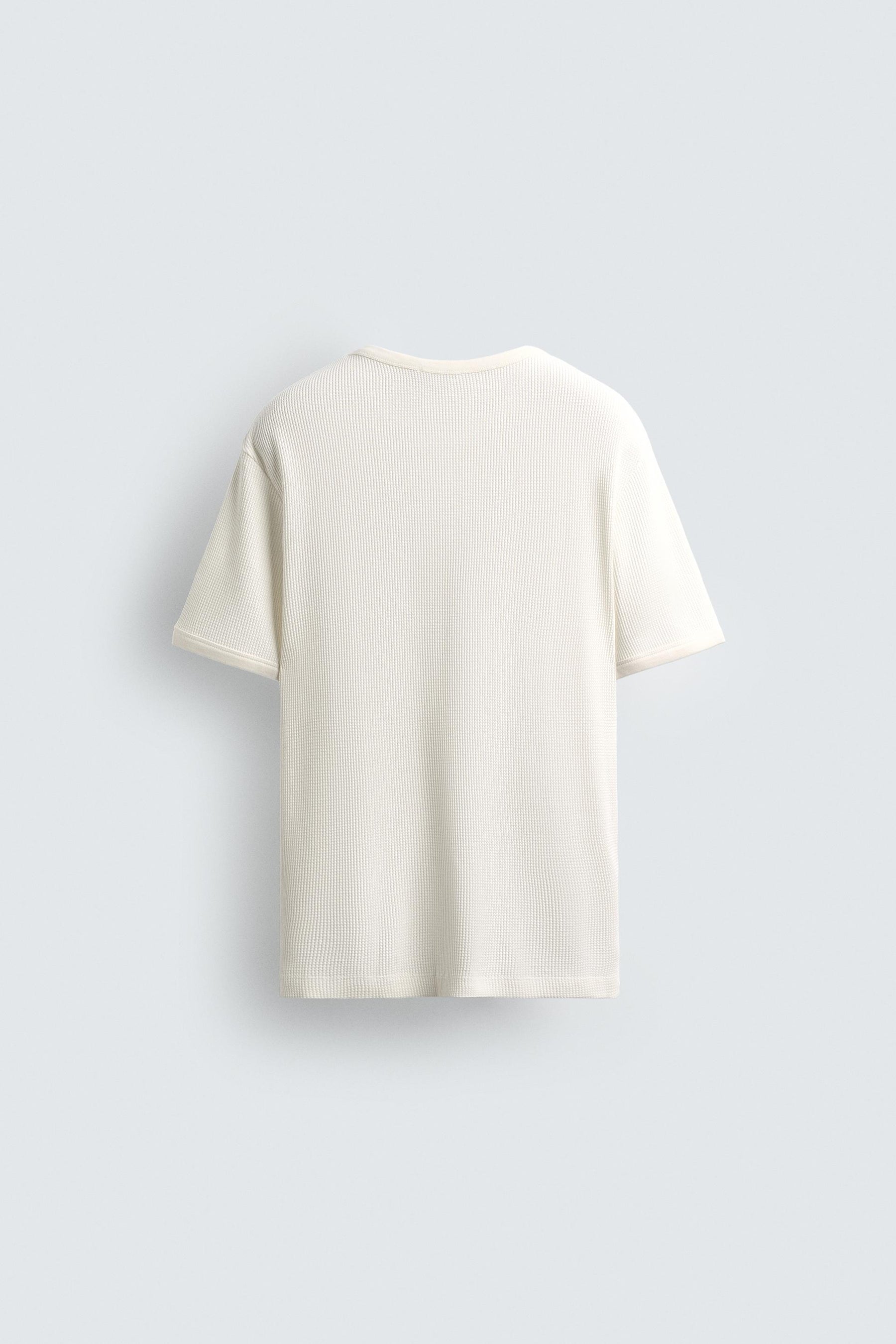 WAFFLE-KNIT TEXTURED T-SHIRT - Image 7