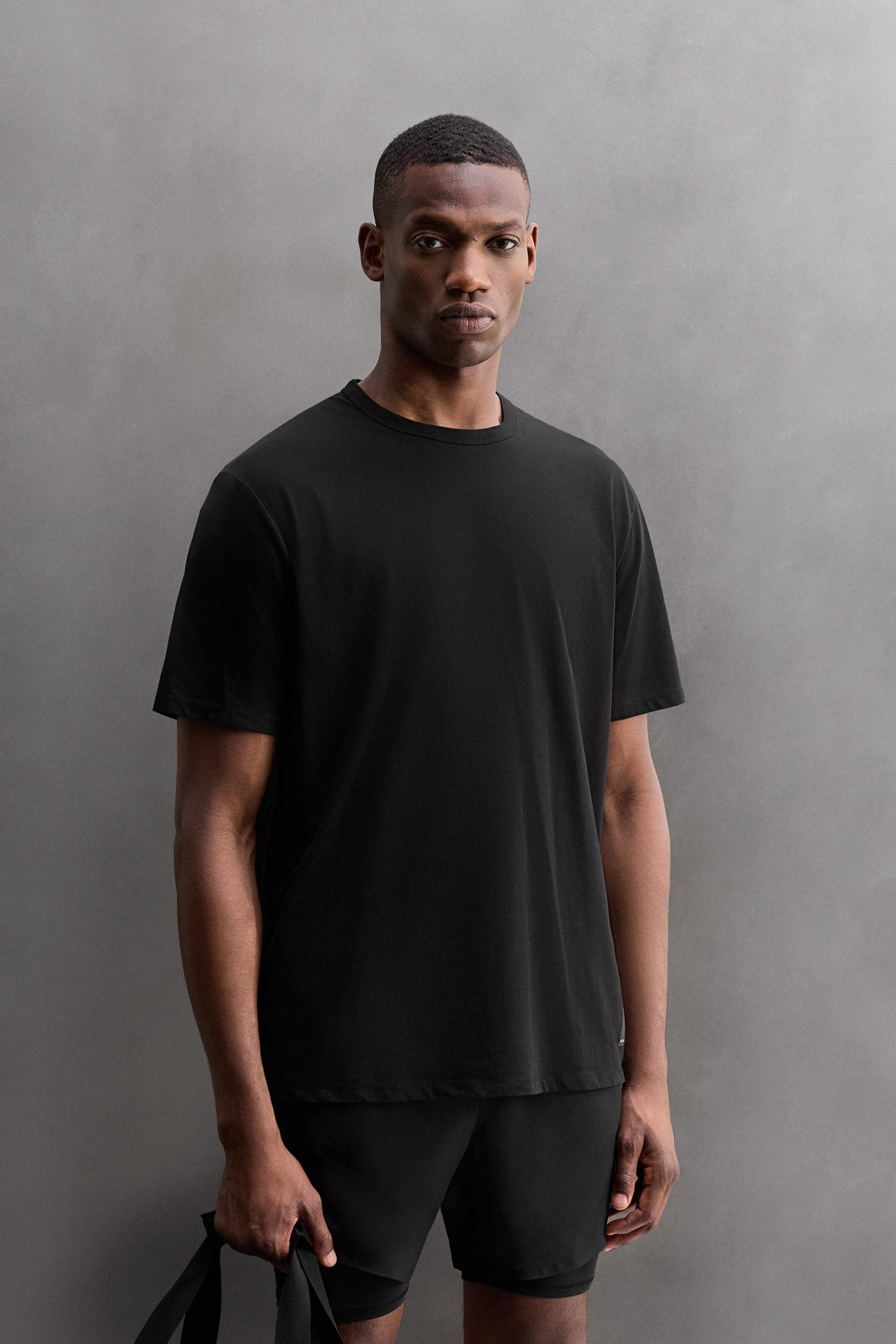 COTTON BLEND TECHNICAL T-SHIRT - Image 2