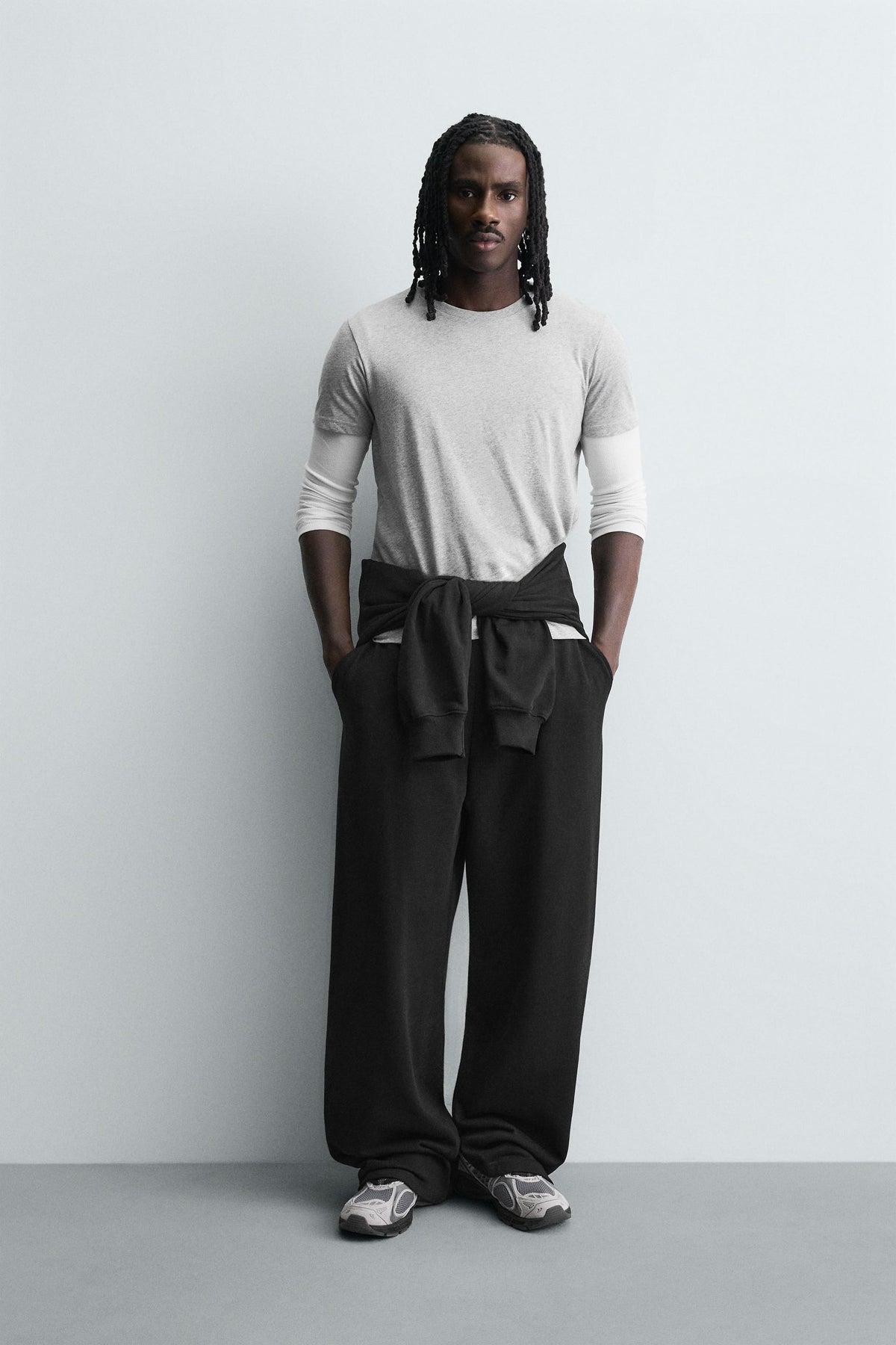 BASIC WIDE-LEG JOGGERS - Image 1