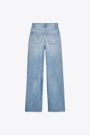 Weit geschnittene High-Waist-Jeans