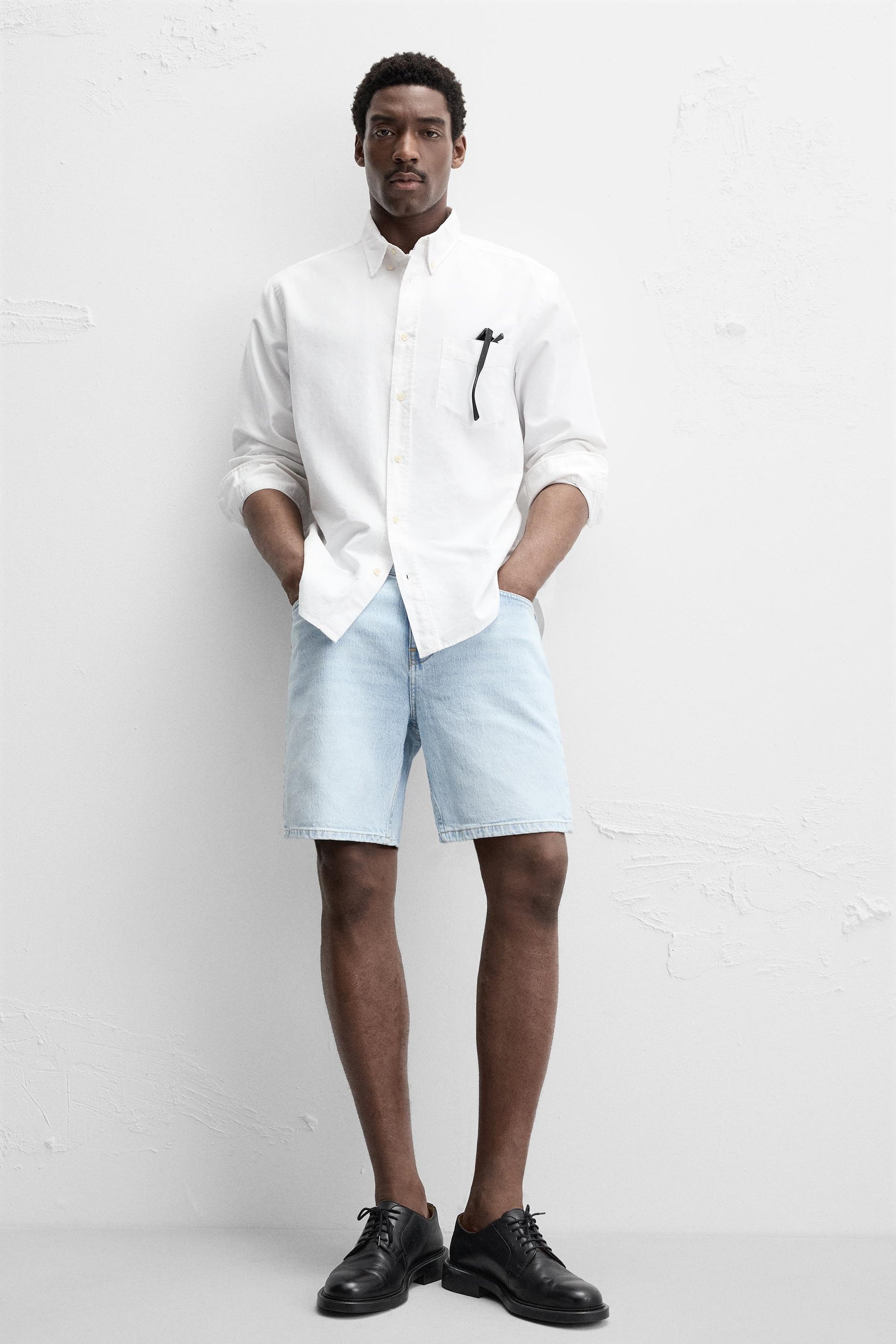 REGULAR FIT DENIM BERMUDA SHORTS - Image 5