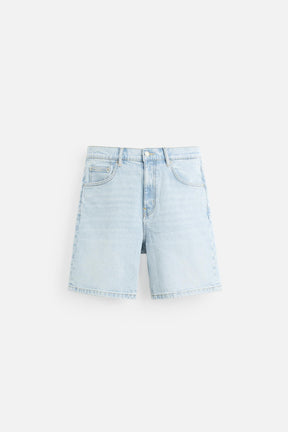 REGULAR FIT DENIM BERMUDA SHORTS - Image 7