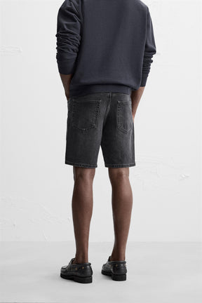 REGULAR FIT DENIM BERMUDA SHORTS - Image 3