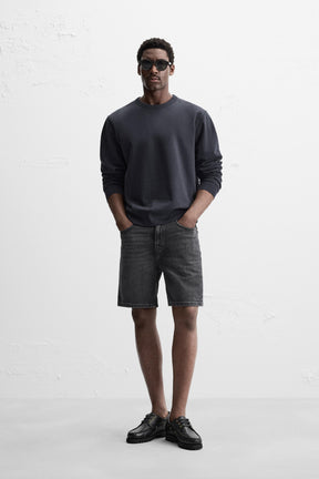 REGULAR FIT DENIM BERMUDA SHORTS - Image 1