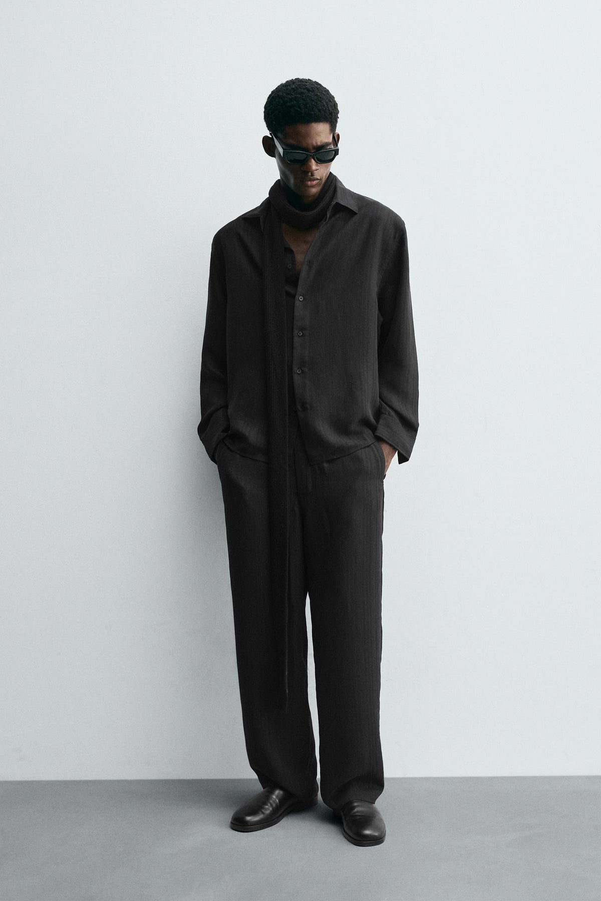 STRIPED JACQUARD TROUSERS - Image 1