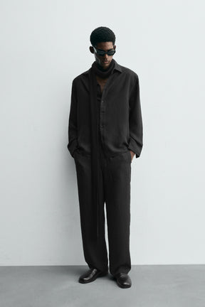 STRIPED JACQUARD TROUSERS - Image 1