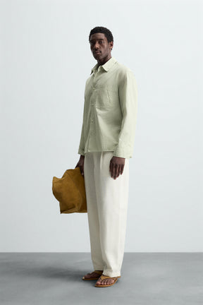 TEXTURED STRIPE SHIRT - Image 4