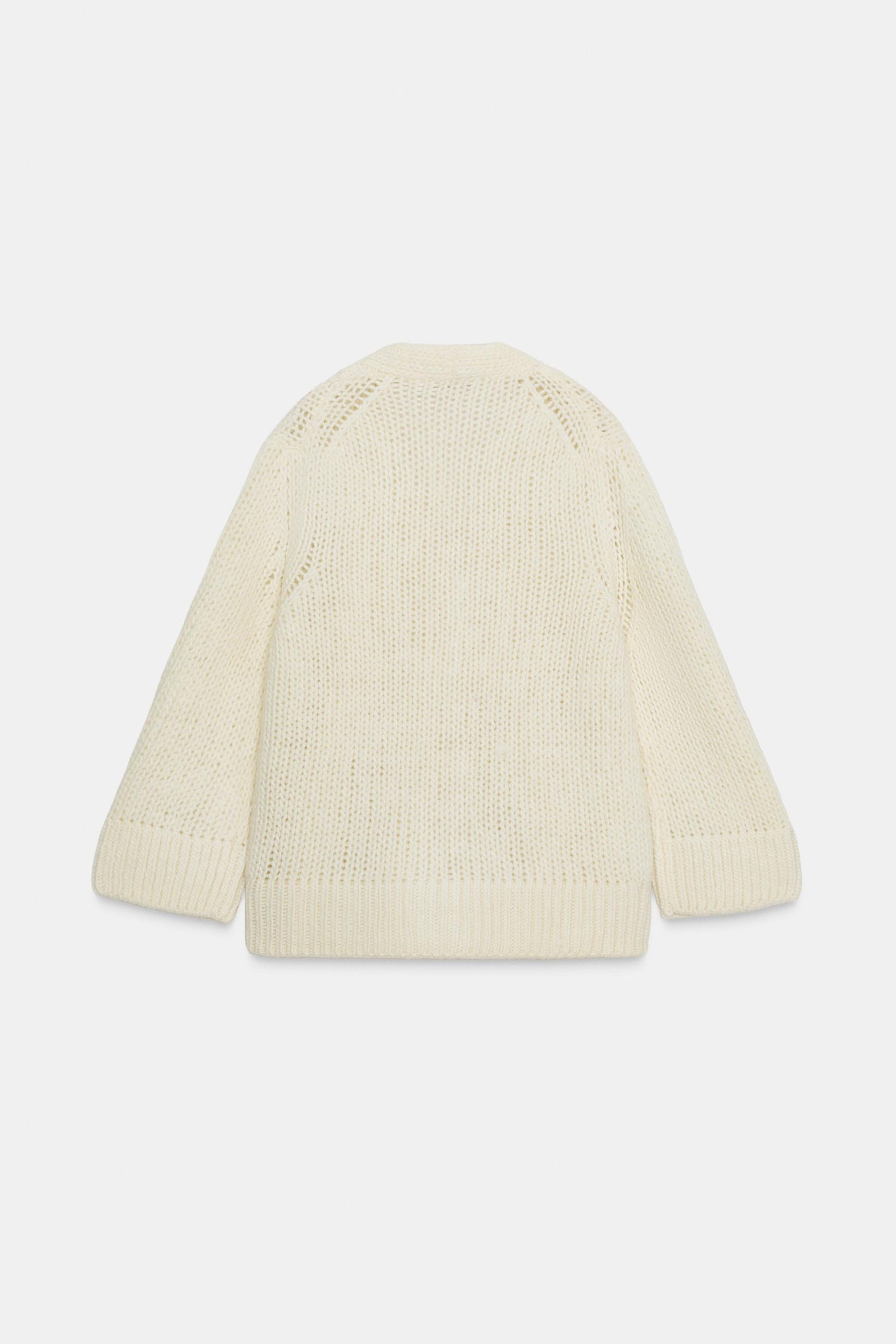 Strickjacke aus Wolle mit V-Ausschnitt