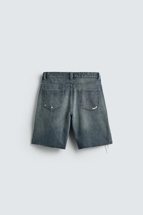 RIPPED DENIM BERMUDA SHORTS - Image 7