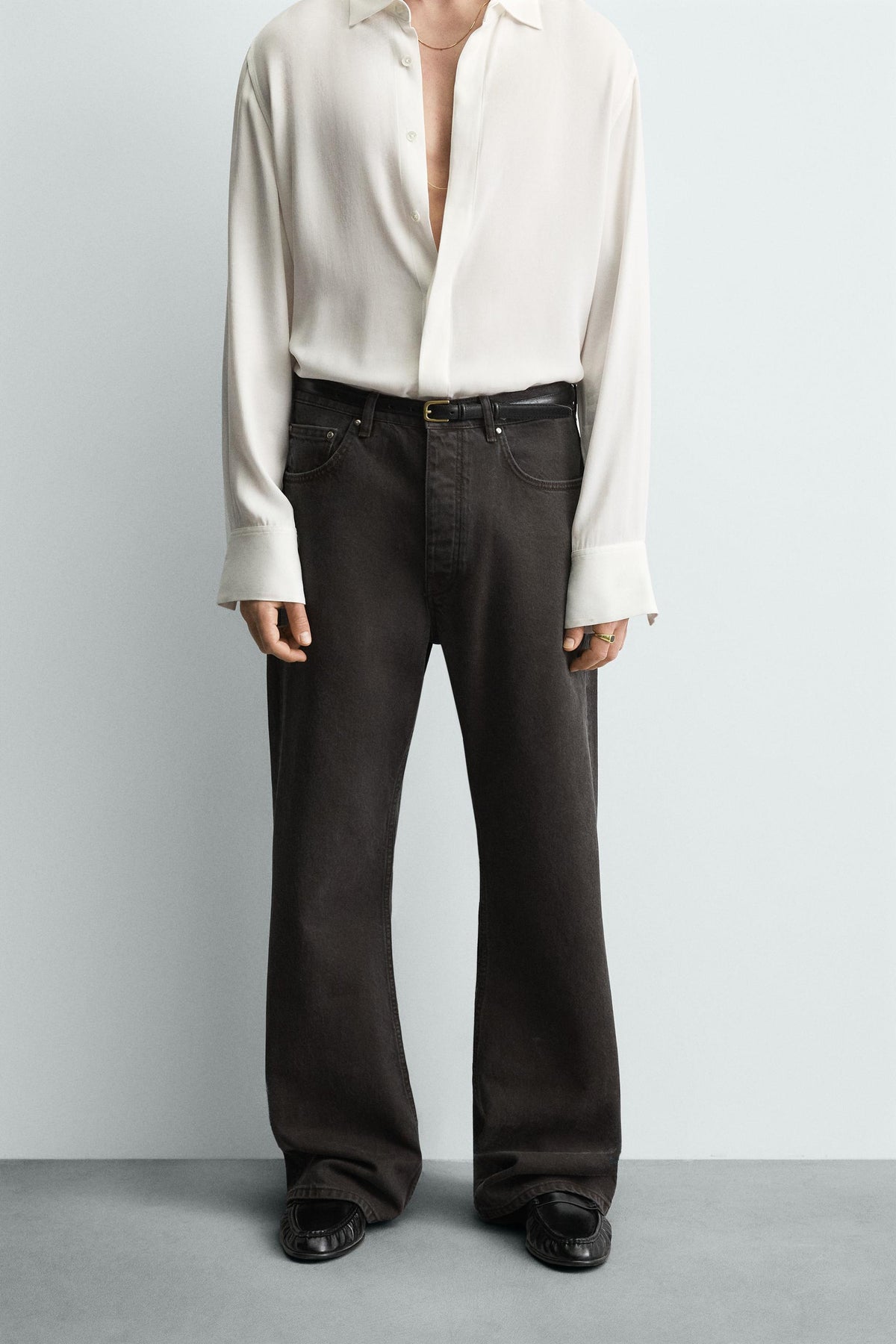 WAXED FLARE FIT JEANS - Image 2