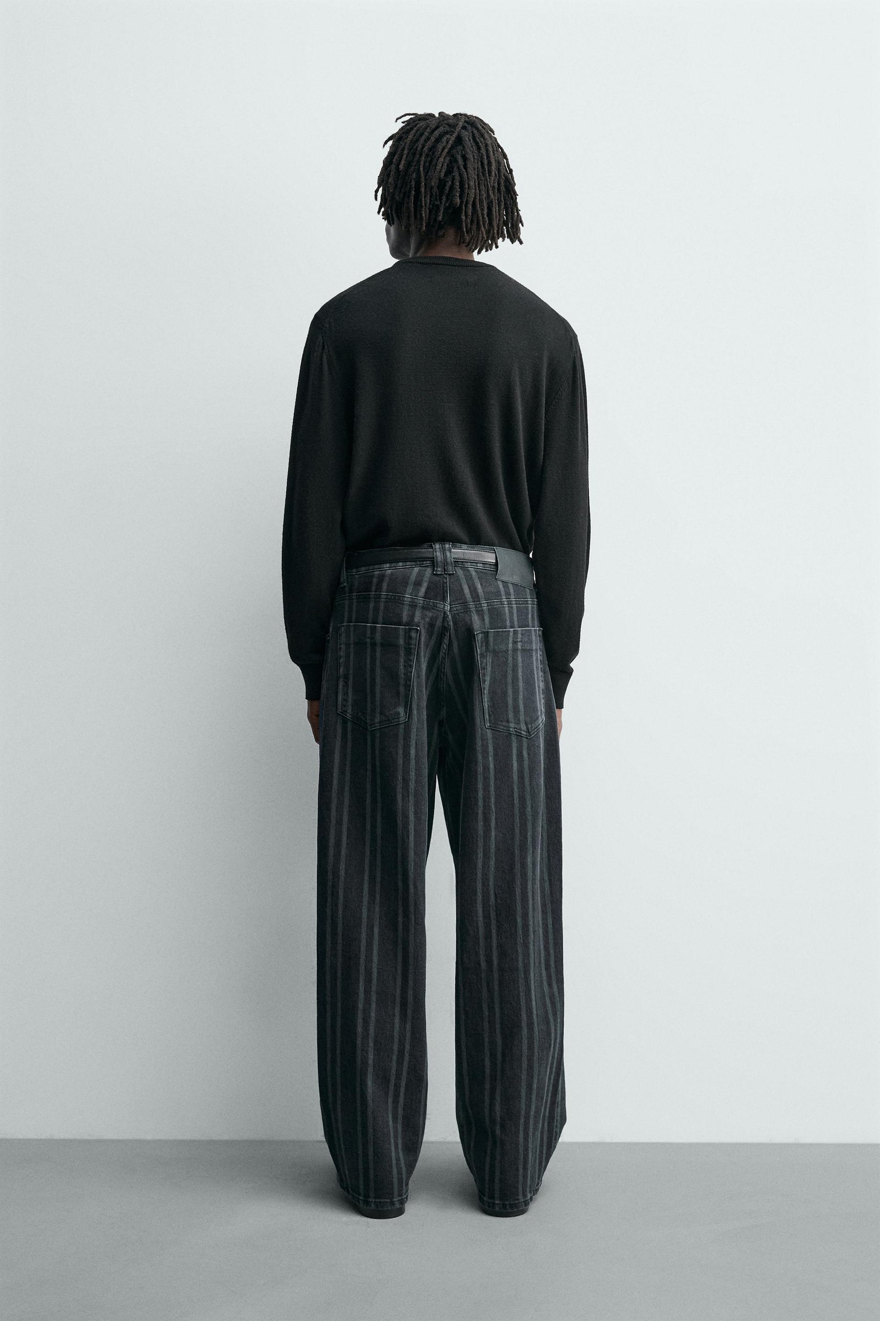 RELAXED FIT STRIPED JEANS - Image 3