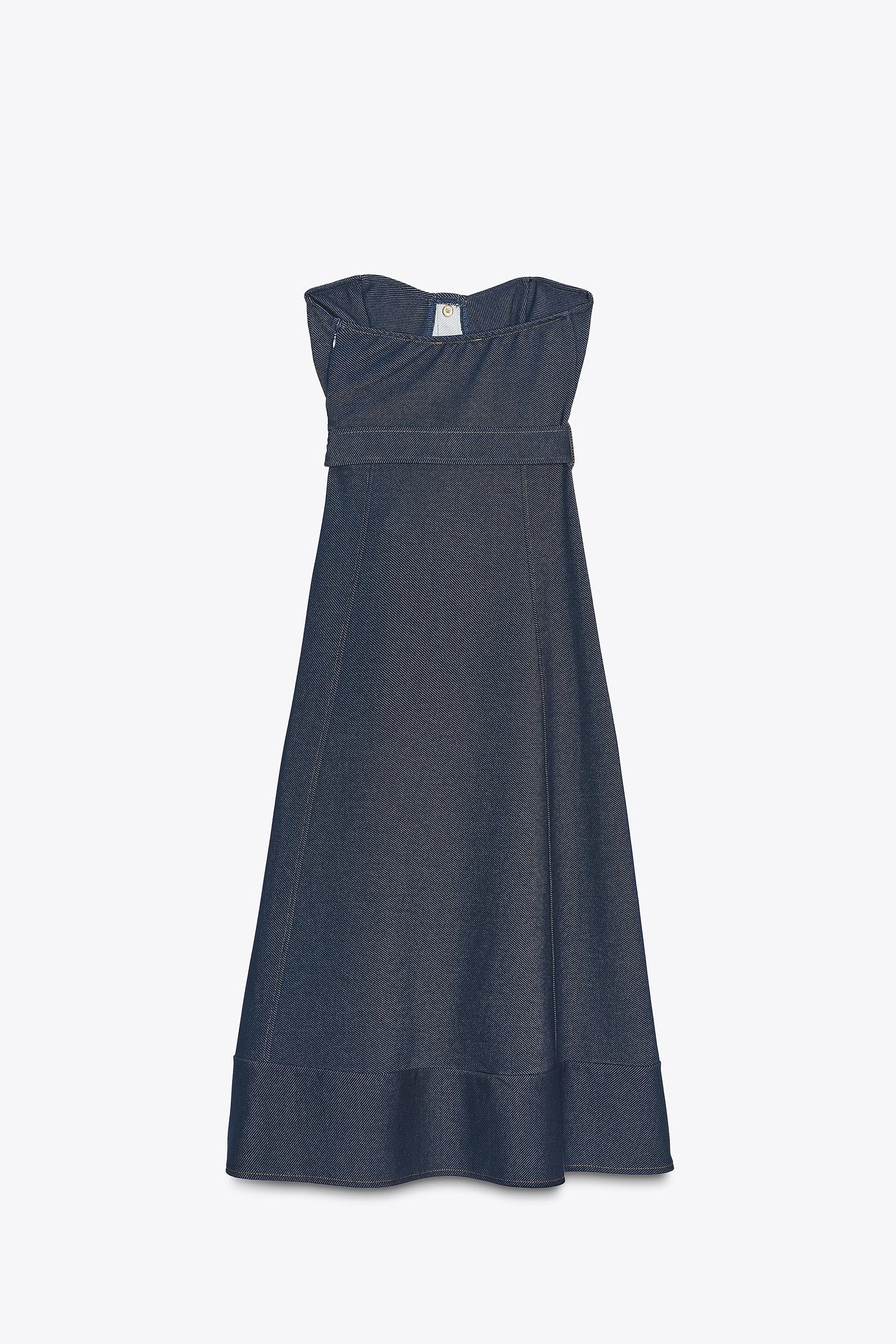 STRAPLESS BELTED DRESS - Image 5