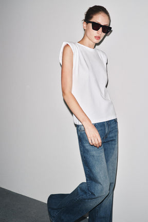 Weitbeinige Low-Rise-Jeans