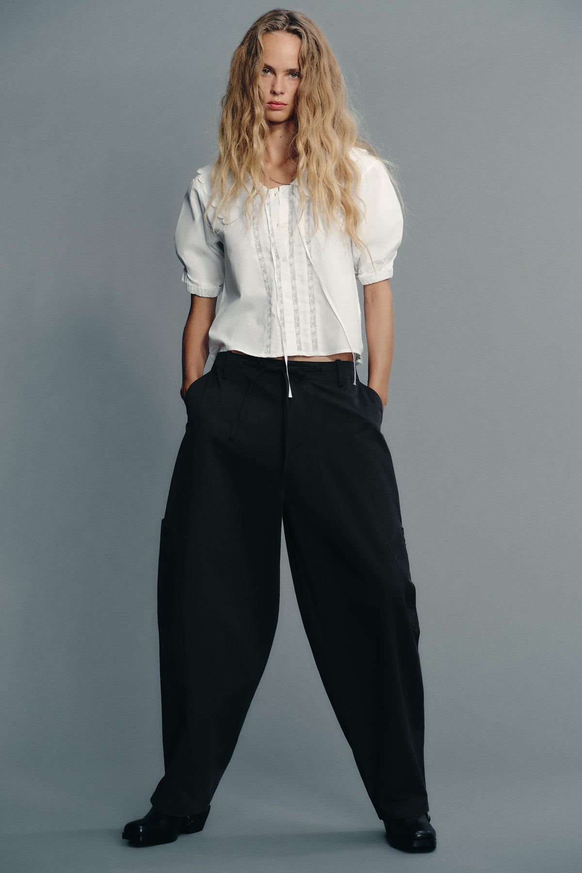 Besticktes Peter-Pan-Hemd